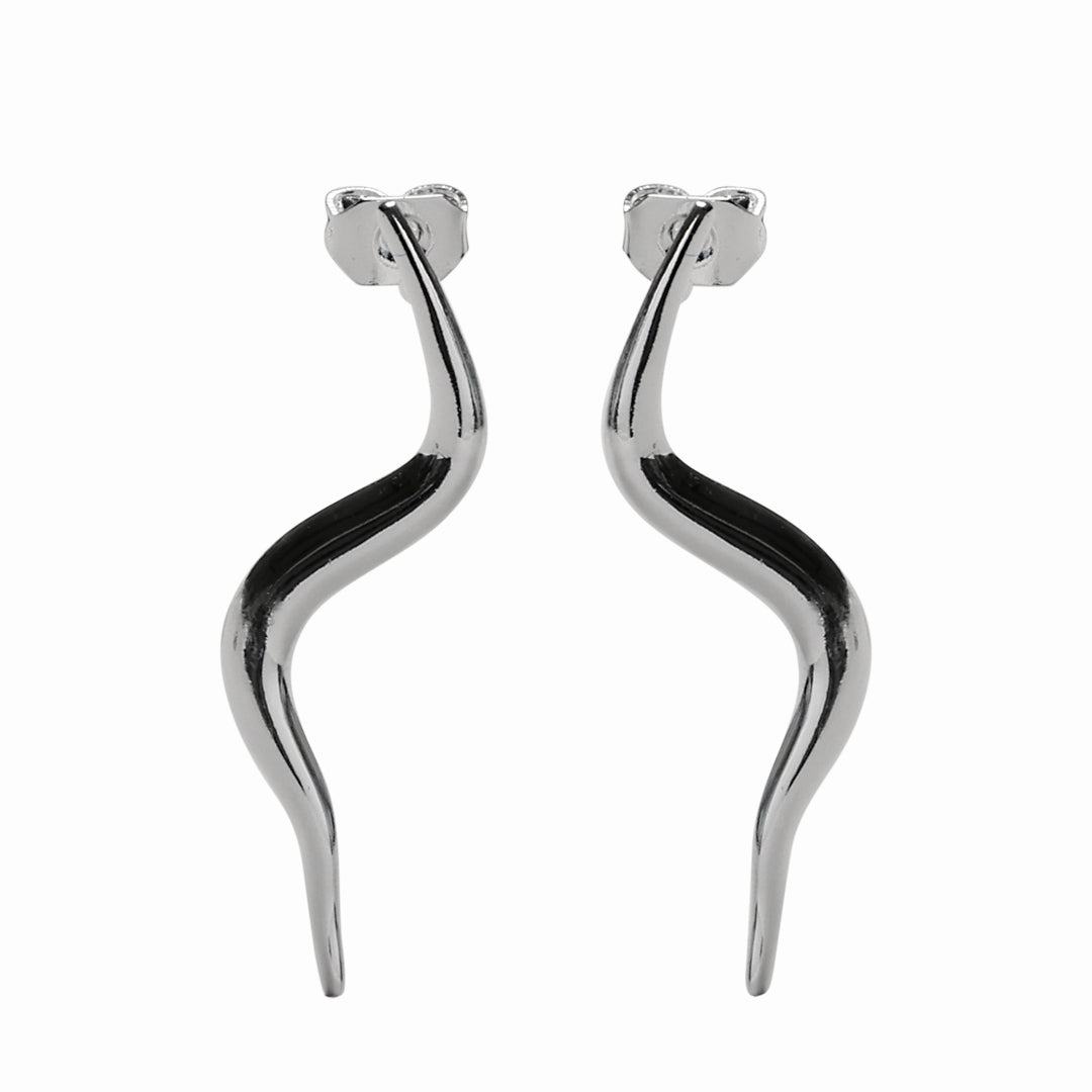 Ripple Earstick, 925S Sterling silver plated