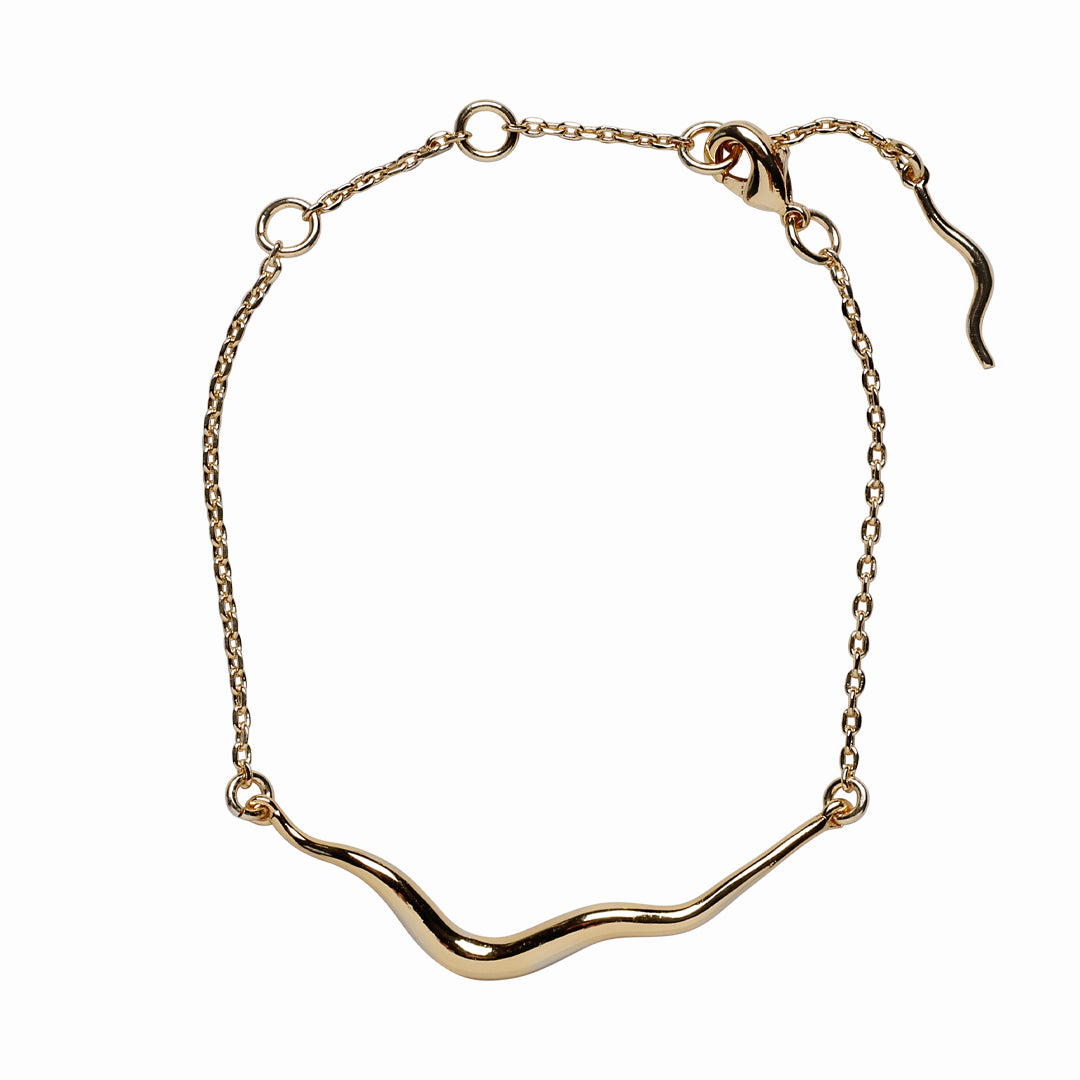 Runway armbånd, 18K guldbelagt, 13 cm + 5 cm forlænger