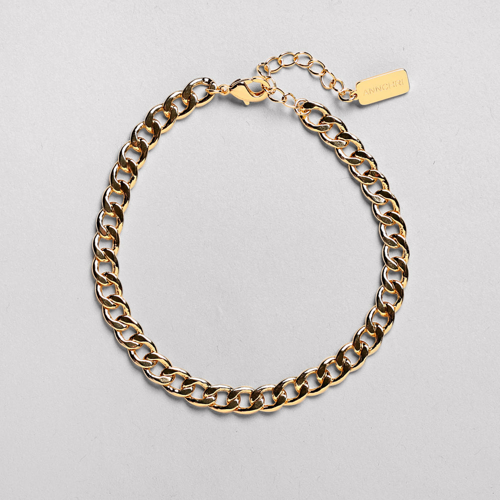 AC - Classic armor bracelet, 18K gold plated, 16 + 3CM, 5 mm