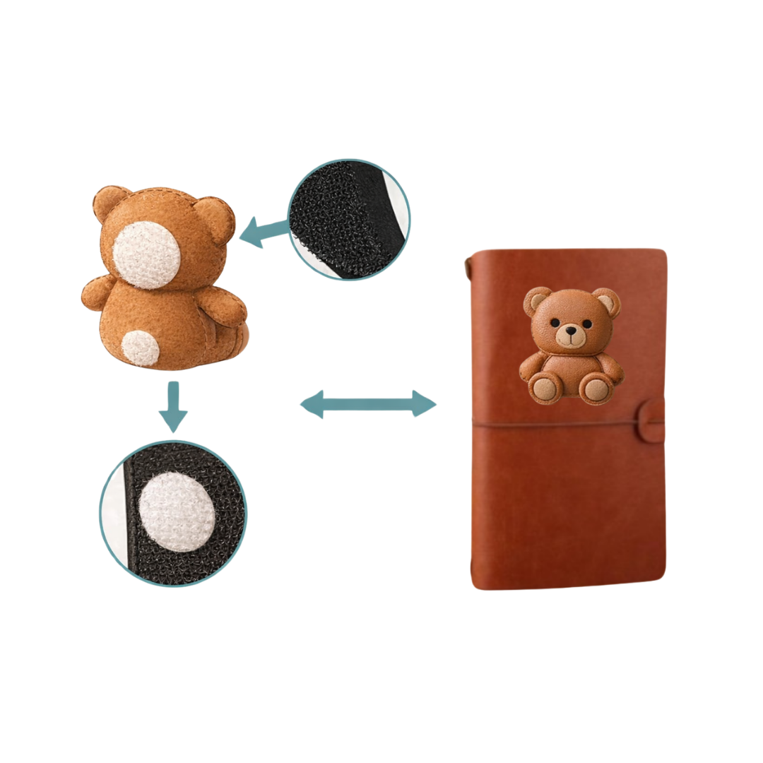 Citron velcro figur, 4 cm, 1 stk