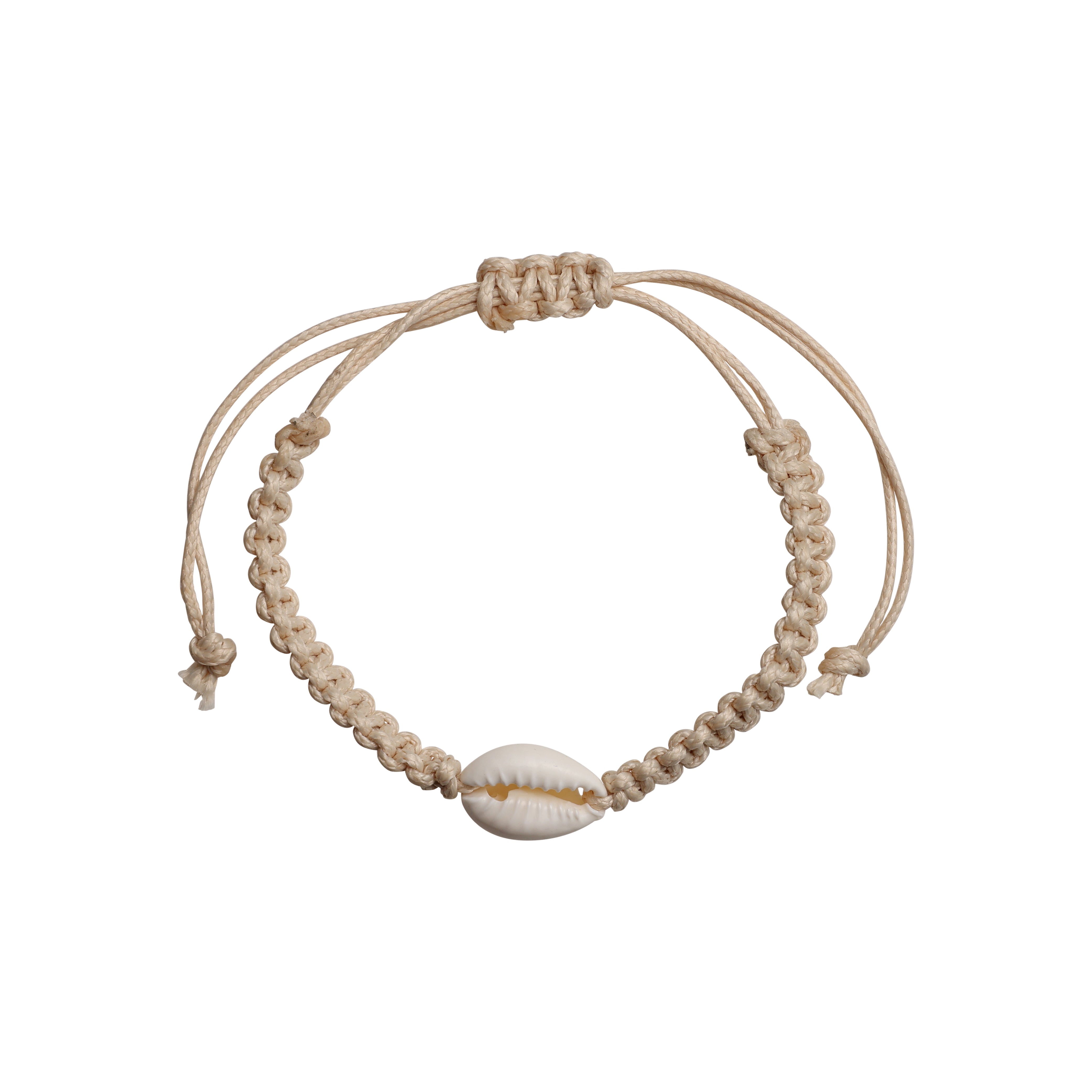 DIY Knyttet shell armbånd I ankelkæde - inklusiv smykkedele til 1 stk