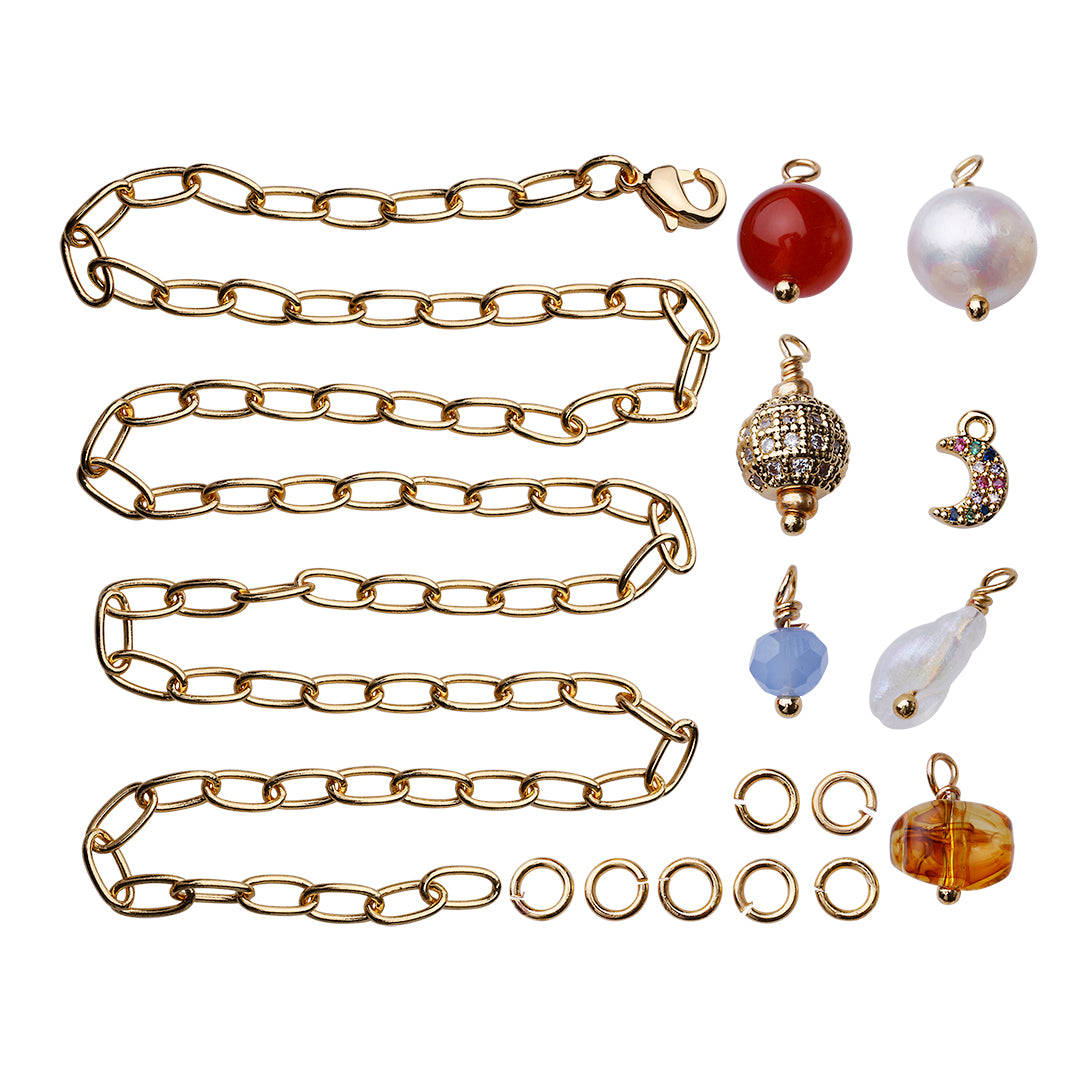 Brown Noise necklace - Jewelry parts for 1 piece of jewelry