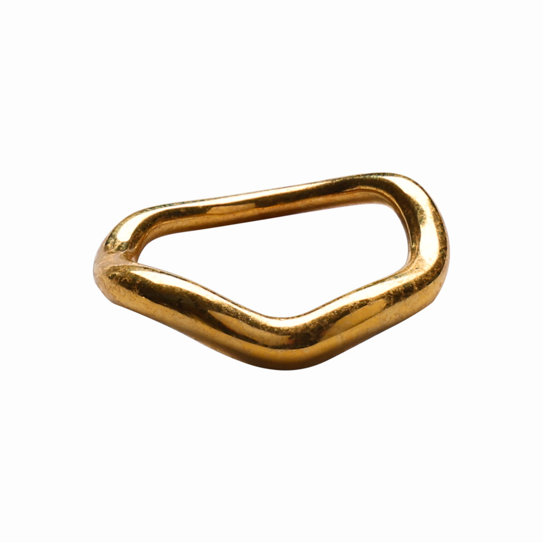 Ripple Simple Ring, 18K Goldplated