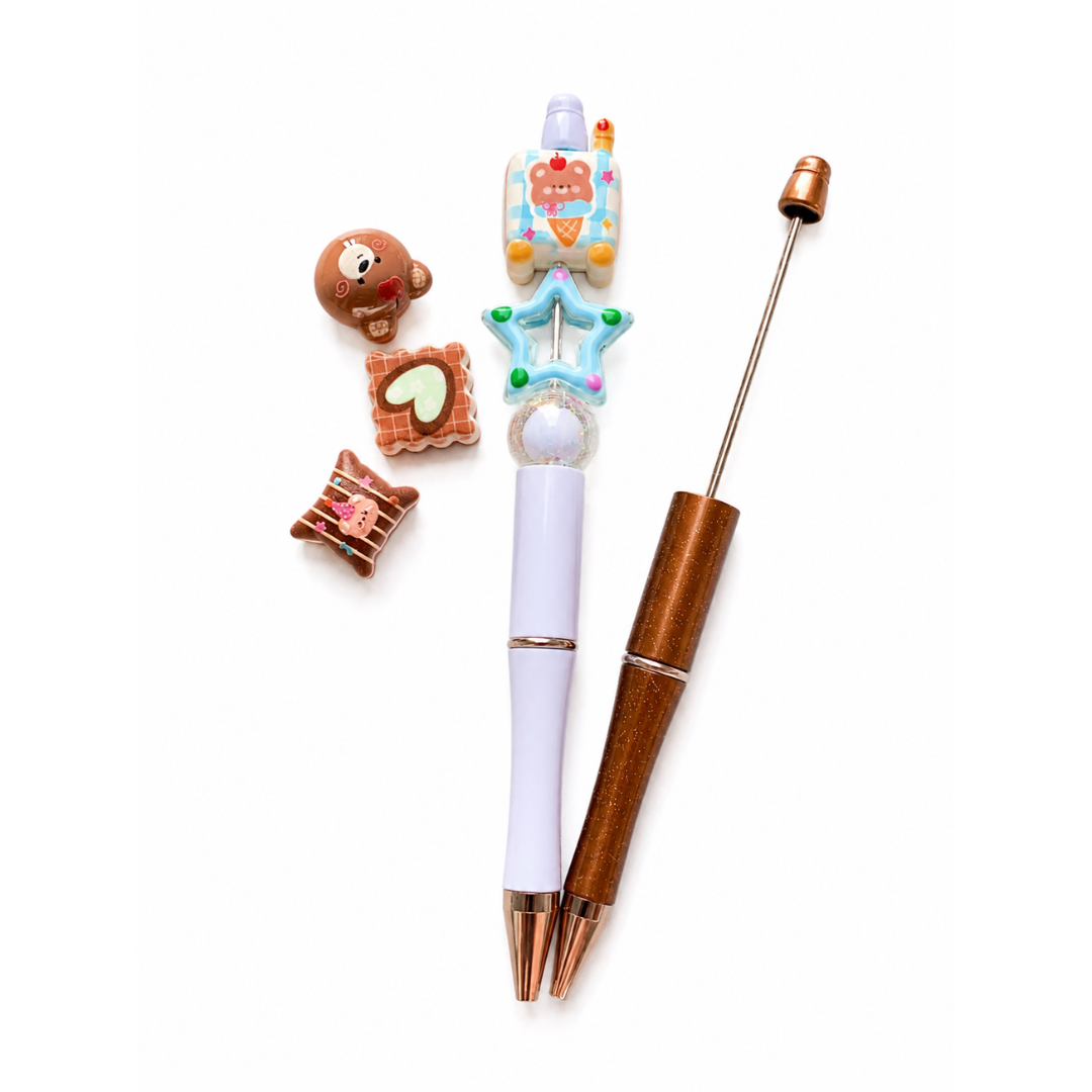 Kawaii ballpoint pen, blue, 1 pc