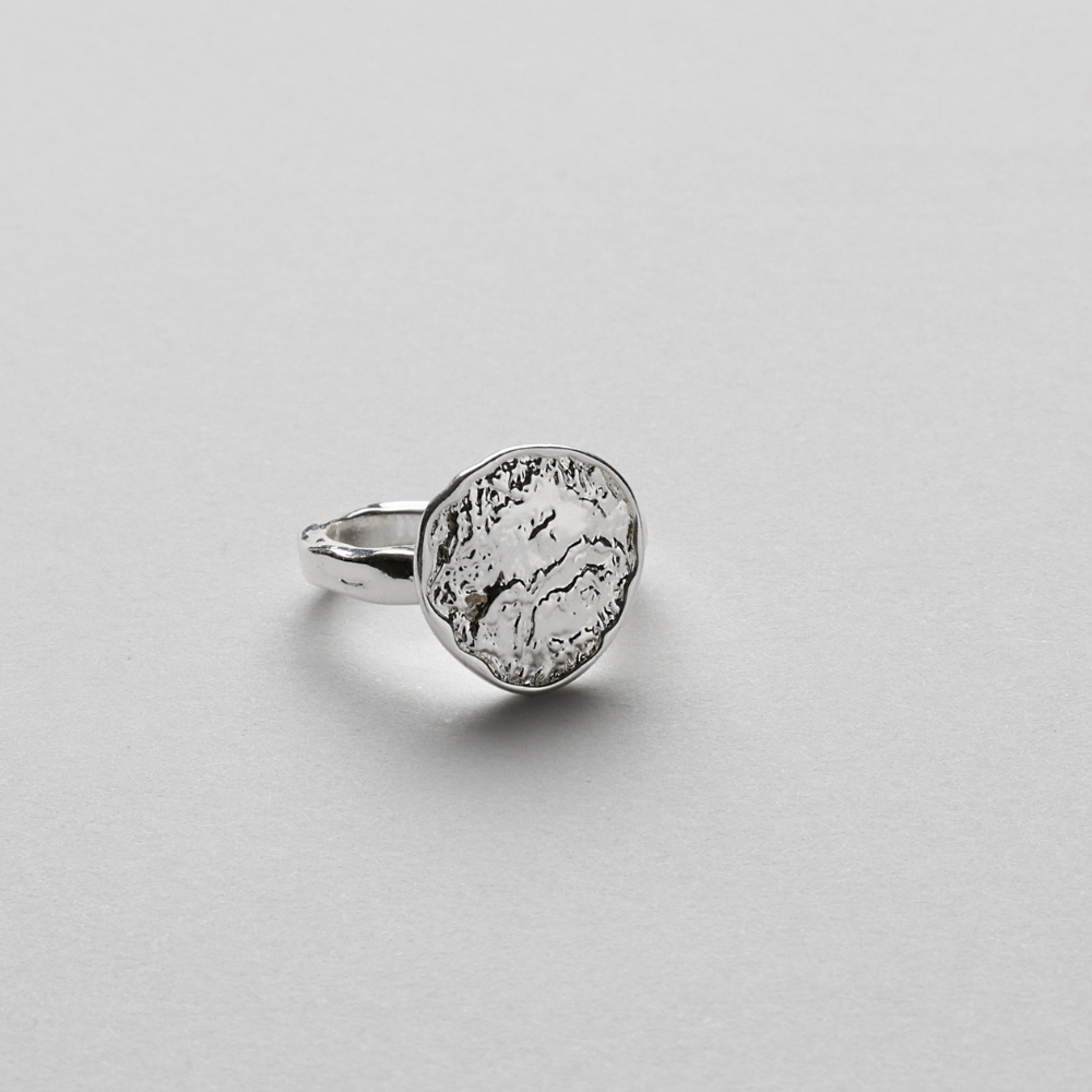 Bornholm Round Ring, 925S Sterling silver plated