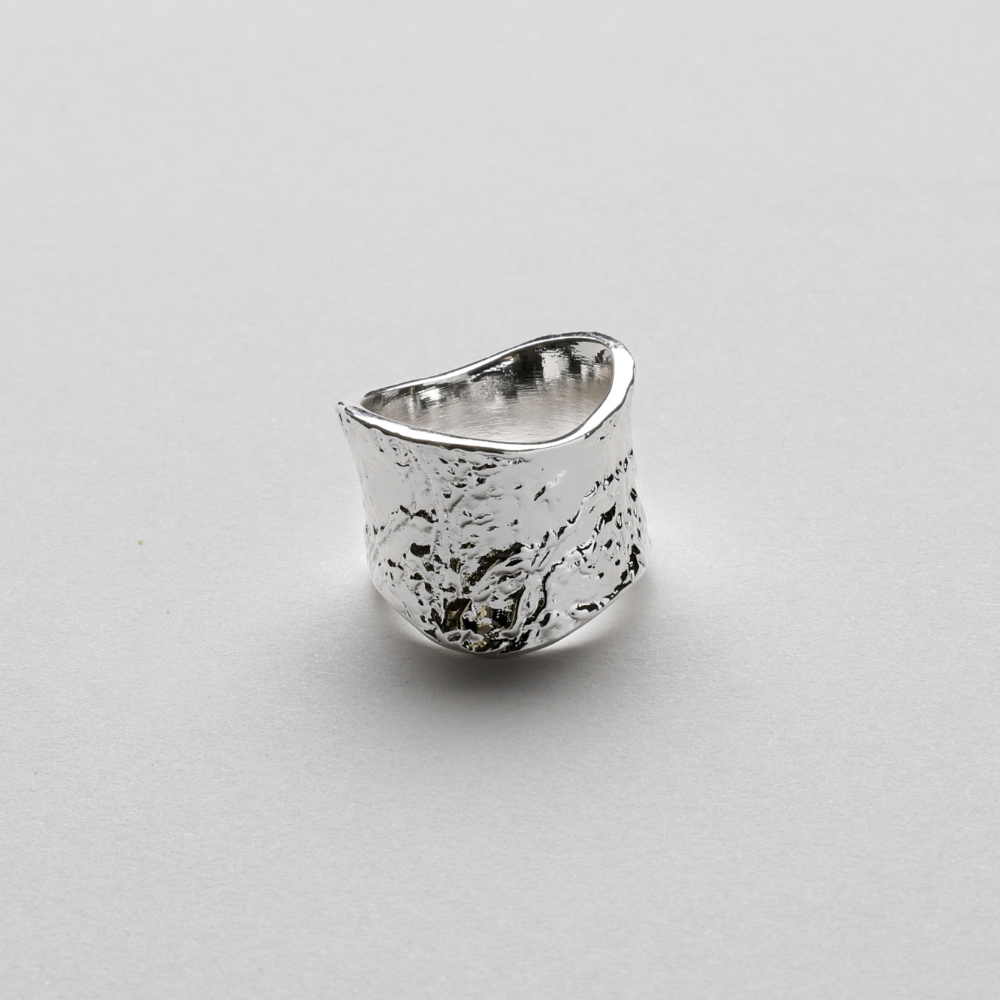Bornholm Organic Ring, 925S Sterling silver plated