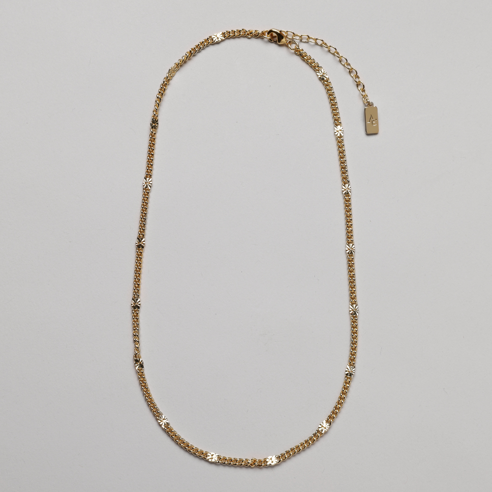 Fingerprint Chain, 18K Goldplated, 40 / 45 cm + 5 cm extender