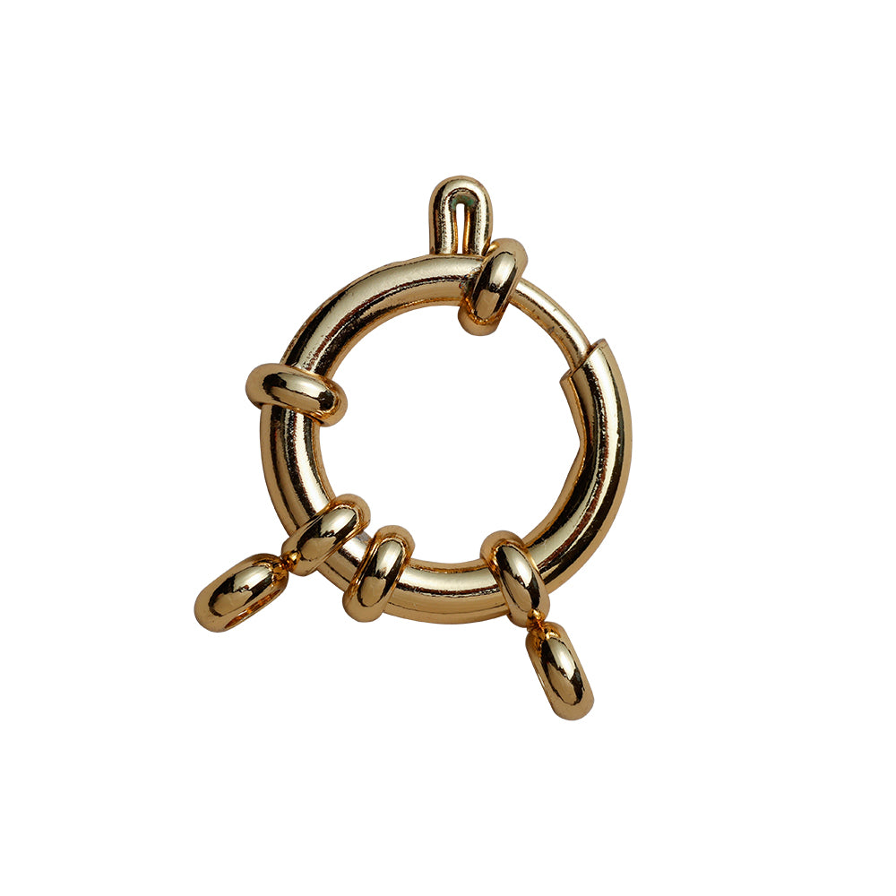 1 spring lock, 18K gold-plated, Ø14MM