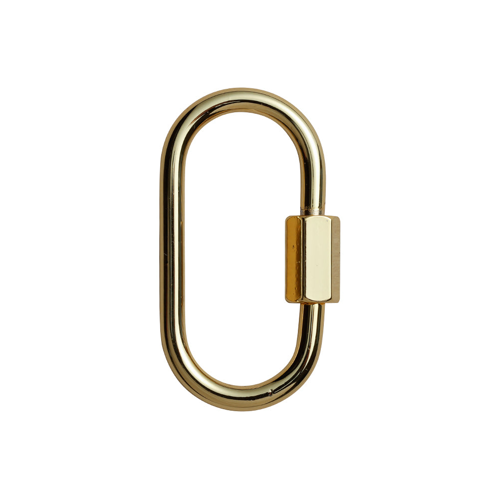 Lås - 1 oversize karabinlås, 18K Forgyldt