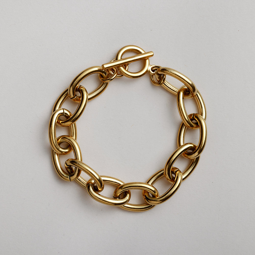 Bracelet, 18K Gold Plated, Stainless Steel, Waterproof