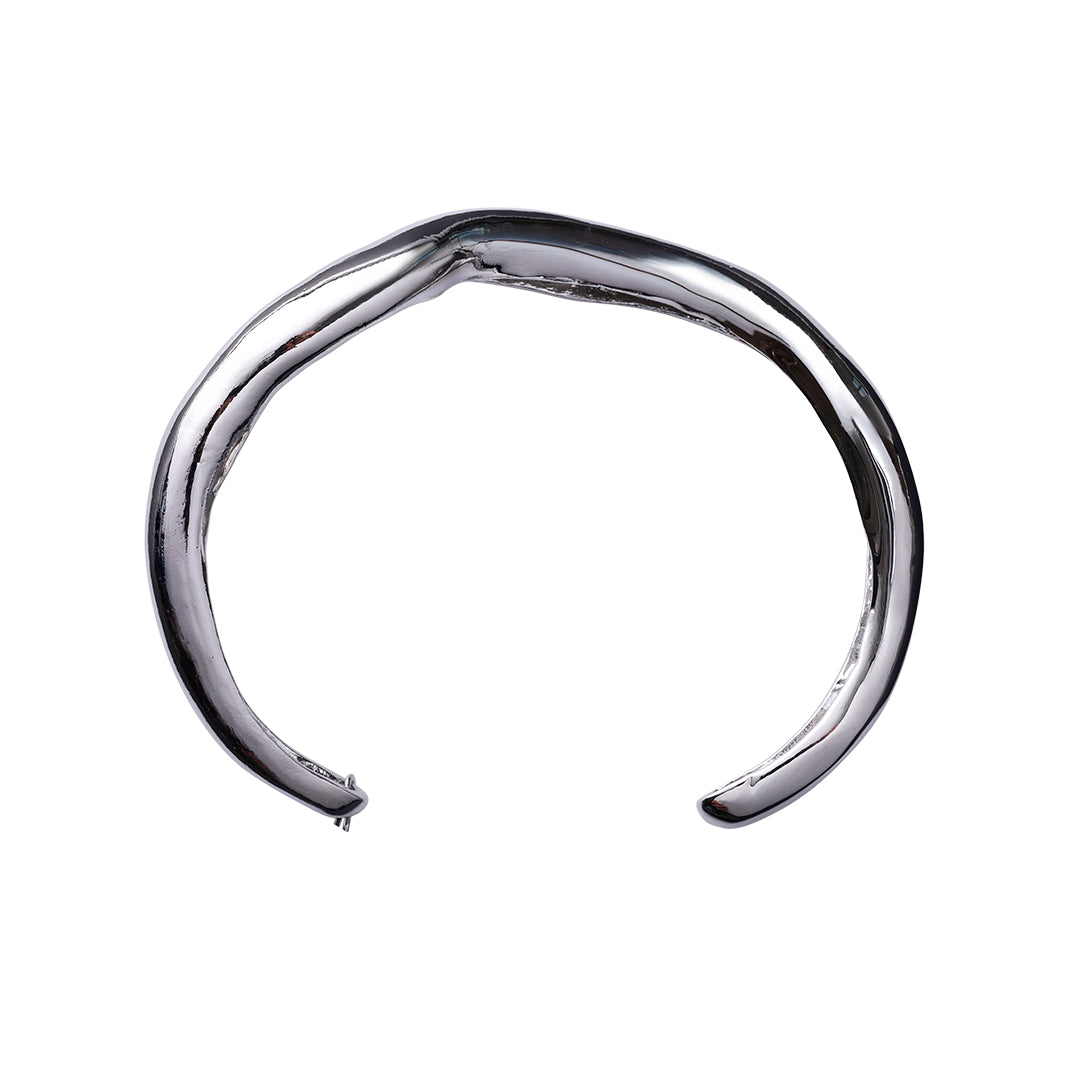 Run Way Bangle, medium, onesize silver plated, Waterproof