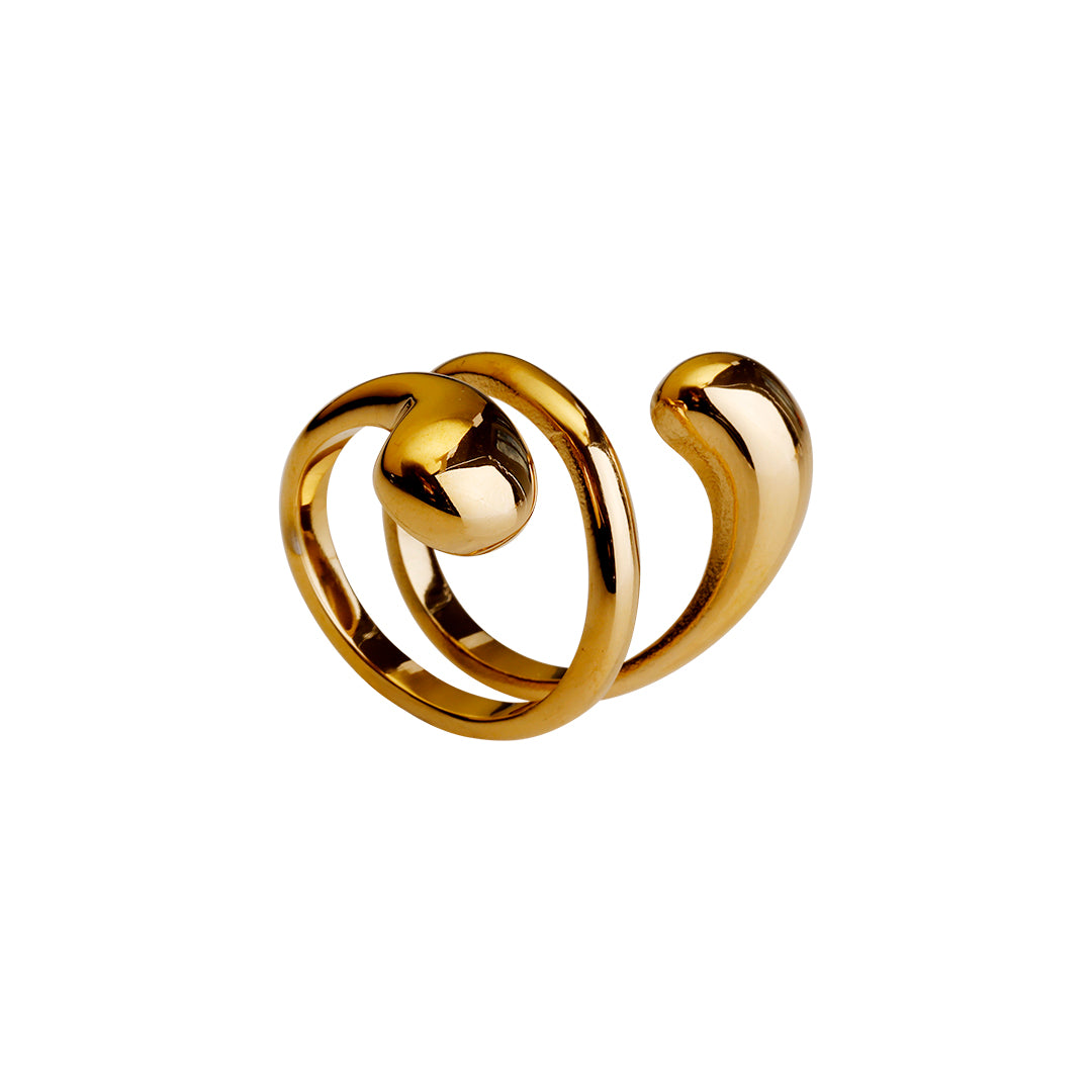 Runway Ring, guldbelagt, Vandfast