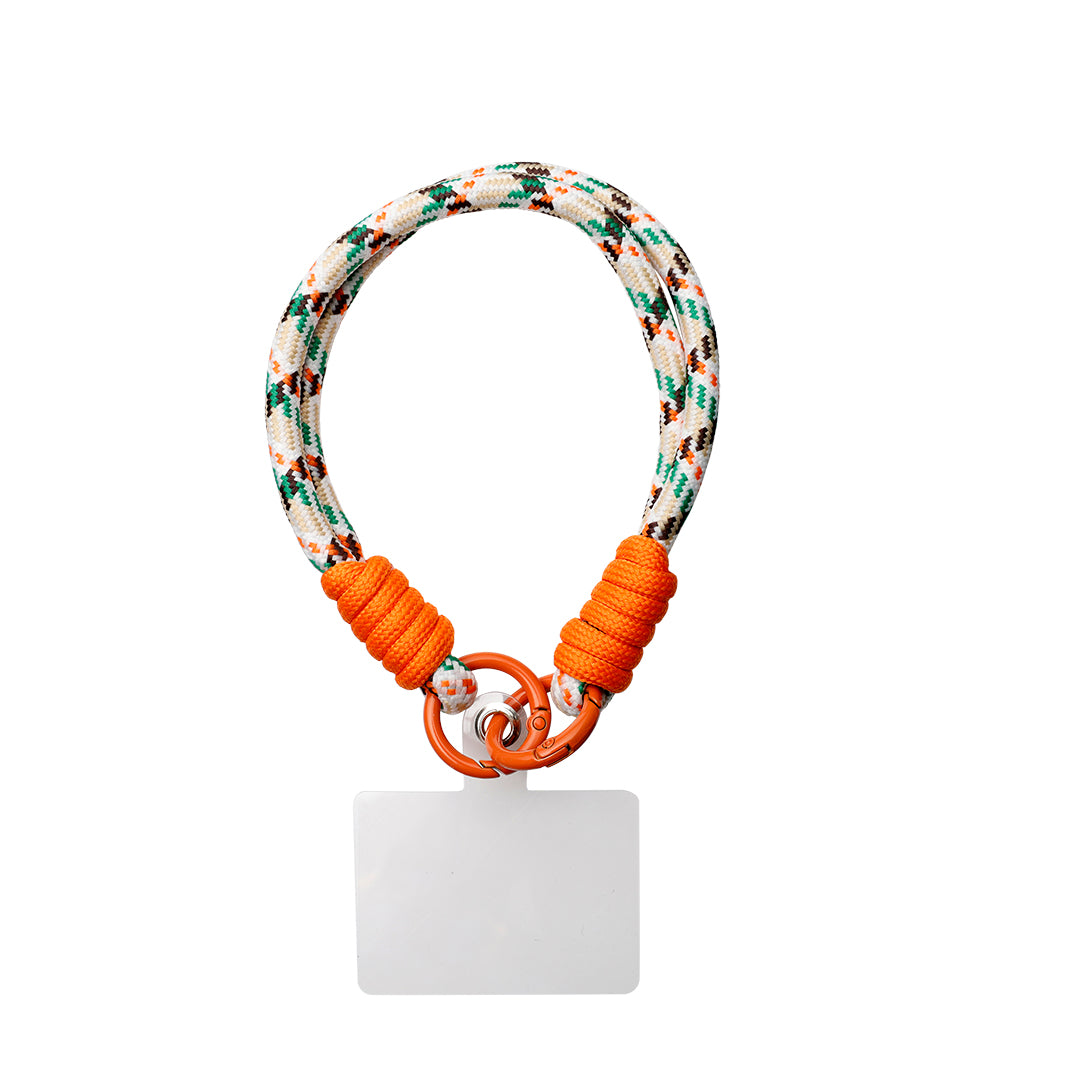 Mobilkæde - orange paracord Line inkl Mobilplade