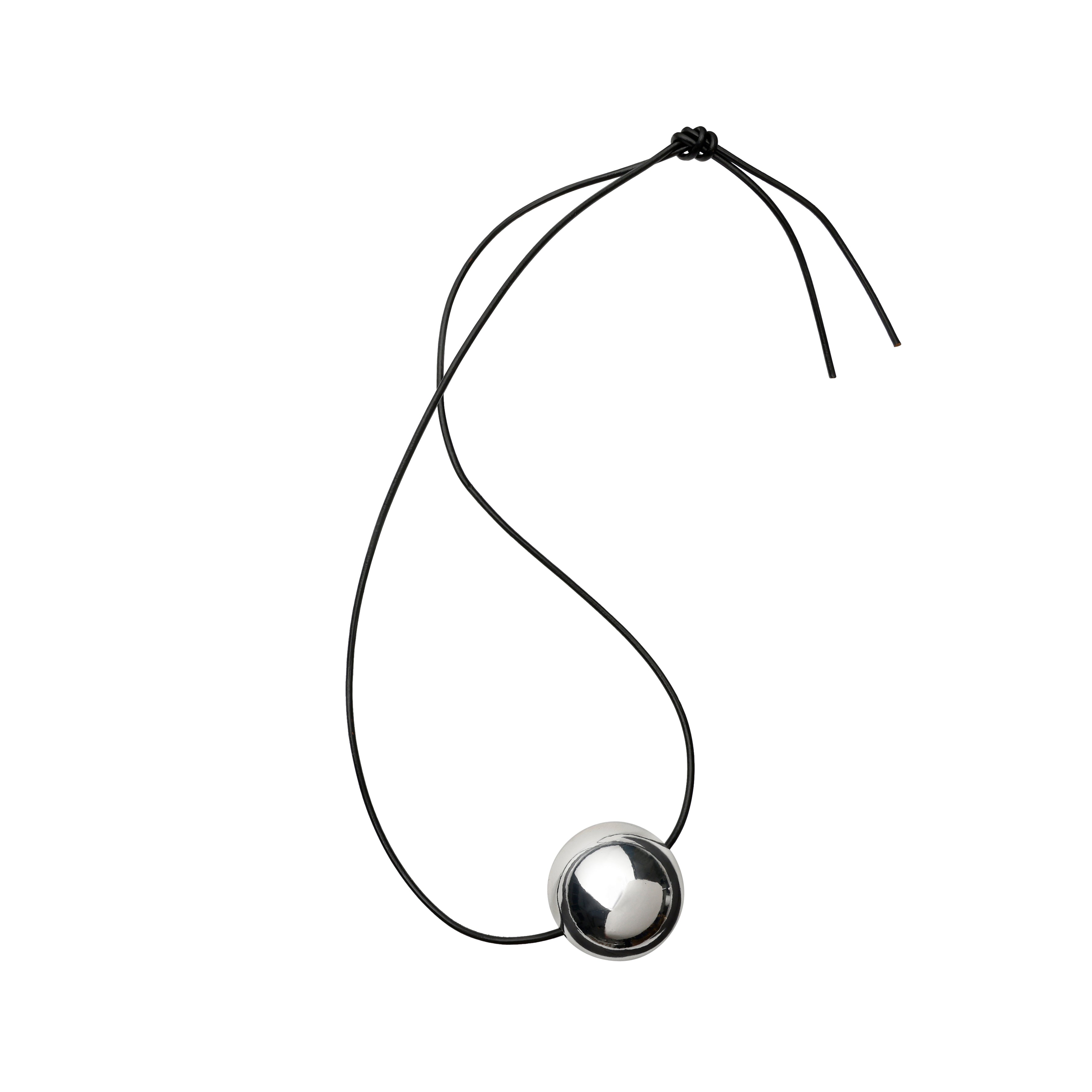 Ball chain with leather cord 60CM - choose size/color