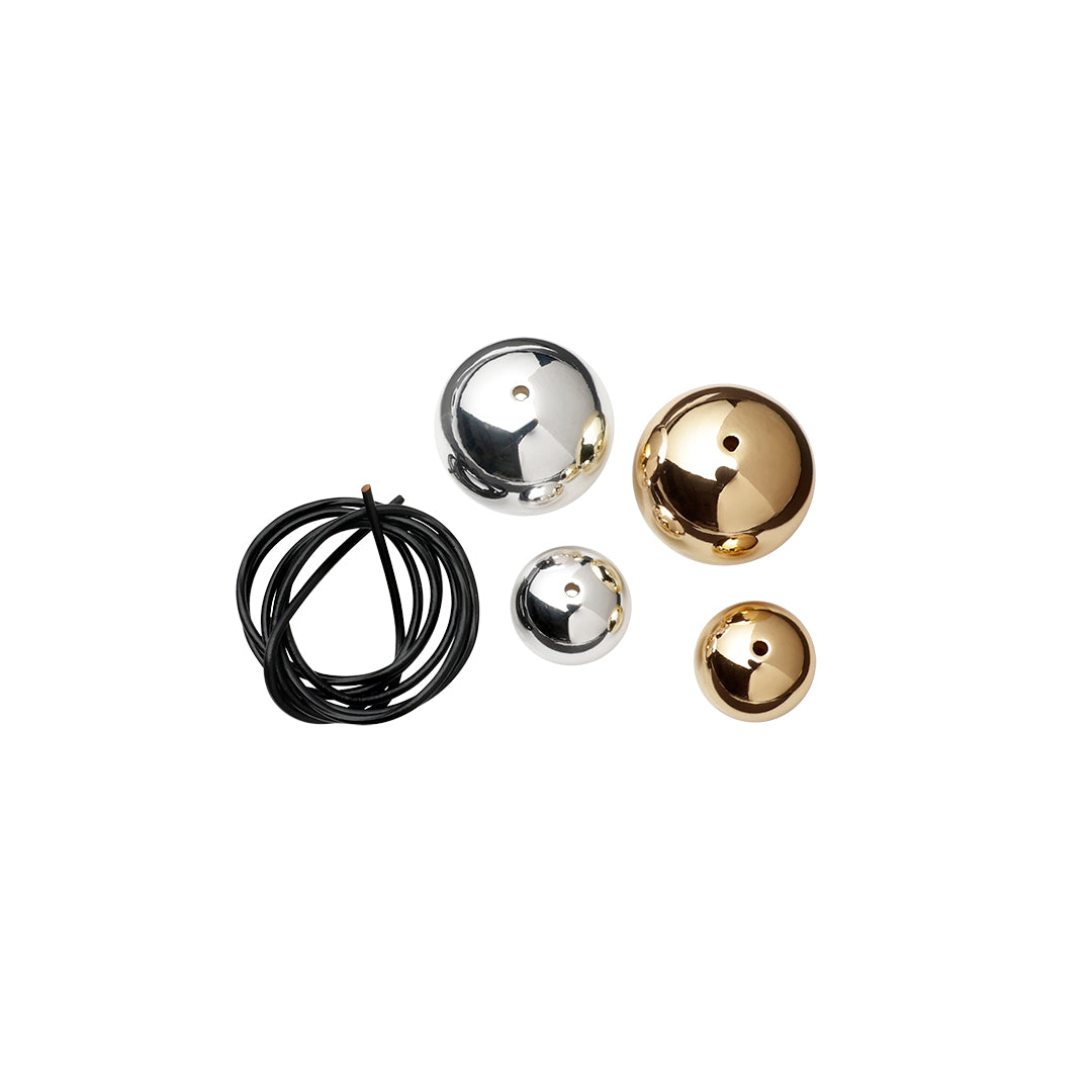 Ball chain with leather cord 60CM - choose size/color