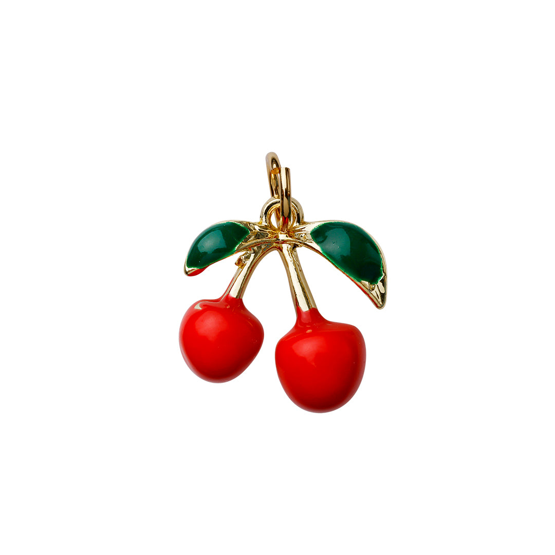 Pendant - cherry, Ø15 MM, 18K FG