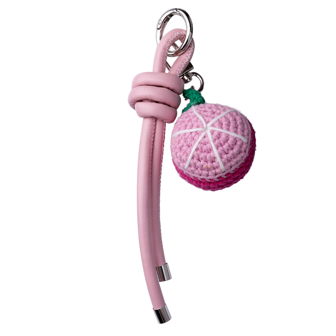 Hæklede frugter med pu snor, vælg en nøglering