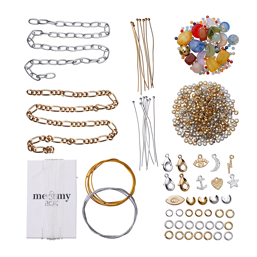 Startbox Box No. 1 - Classic basic jewelry pieces and multi-colored beads