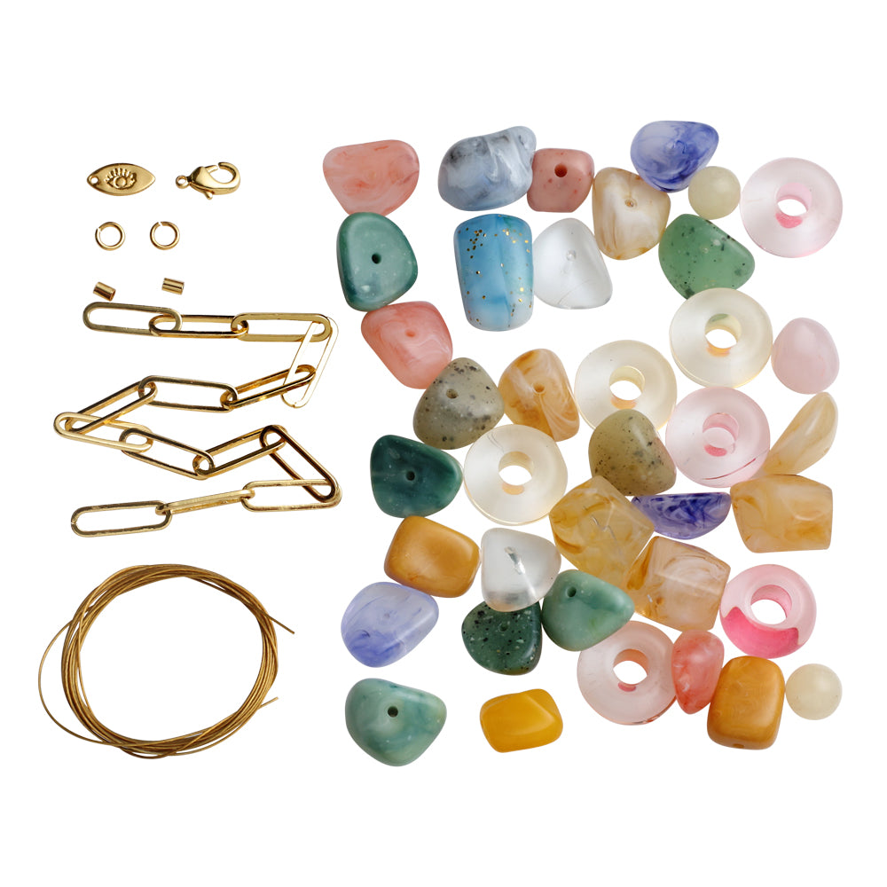Multicolour Snack Necklace - jewelry parts for 1 necklace
