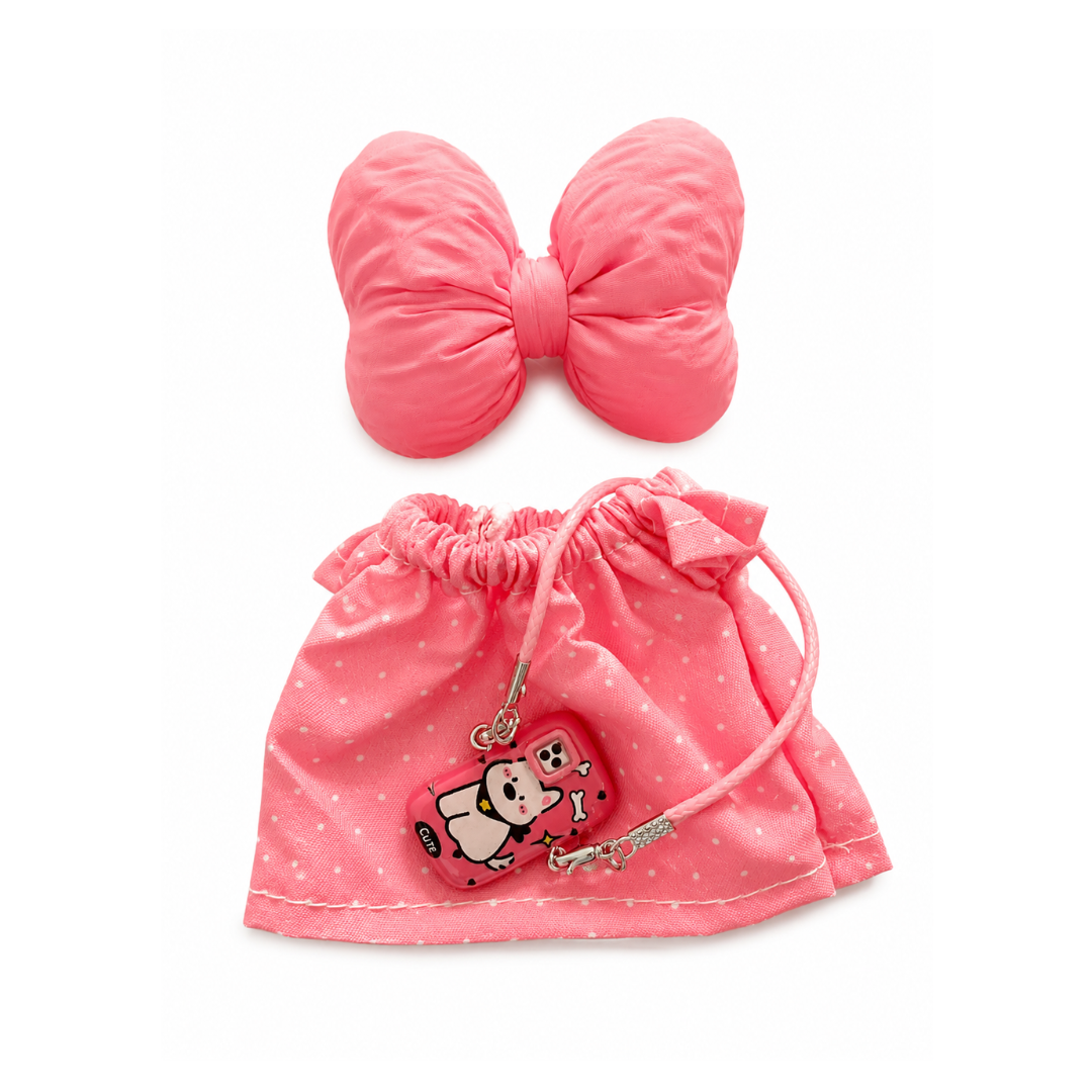 Bear Buddy, Pink dotted outfit