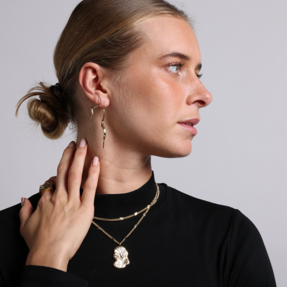 Runway Statement Ørering, 925S Sterling sølvbelagt