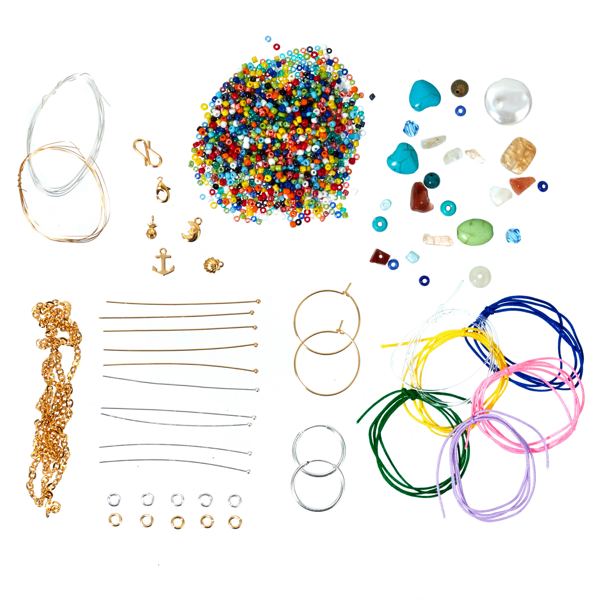 Startbox Box No. 1 - Classic basic jewelry pieces and multi-colored beads