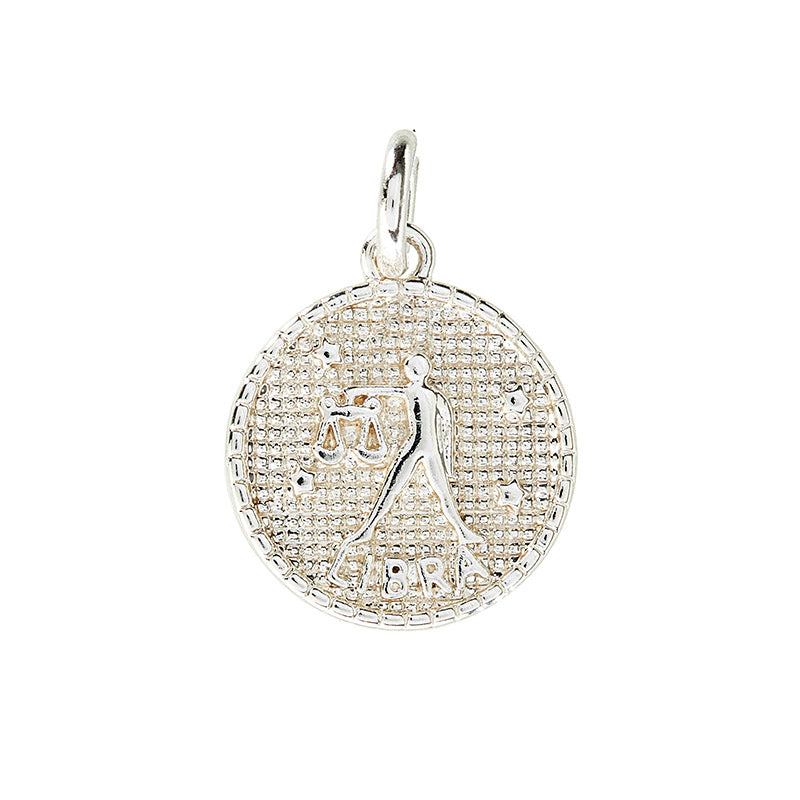 Stjernetegn vedhæng, 10 mm, 925S Sterling sølvbelagt