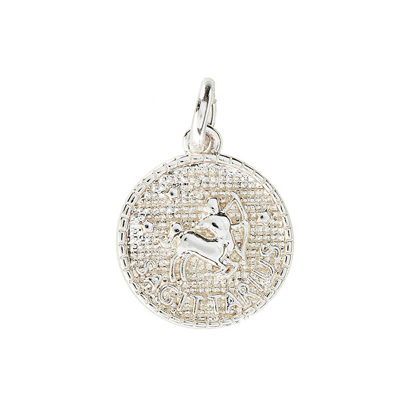 Stjernetegn vedhæng, 10 mm, 925S Sterling sølvbelagt