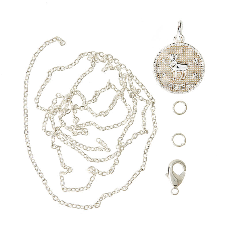 Stjernetegn vedhæng, 10 mm, 925S Sterling sølvbelagt