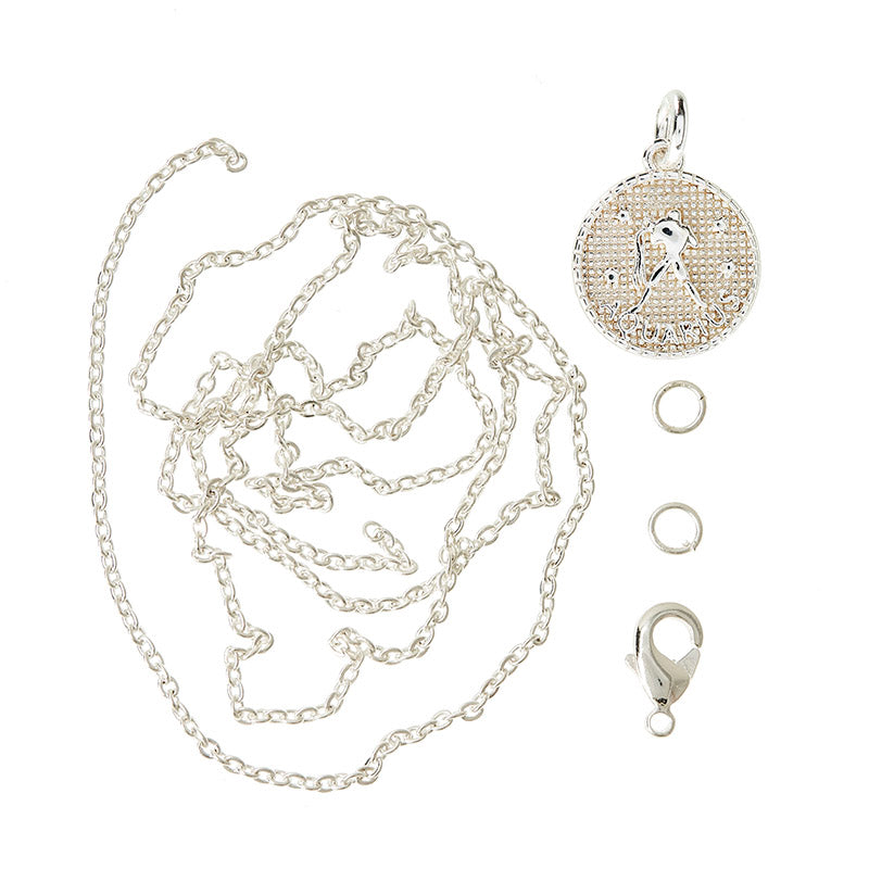 Stjernetegn vedhæng, 10 mm, 925S Sterling sølvbelagt