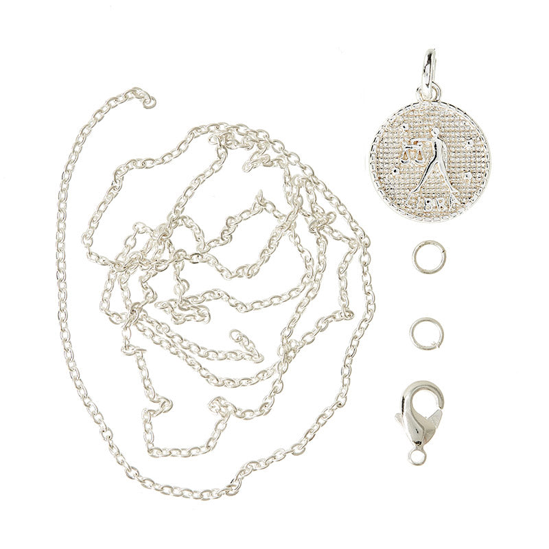 Stjernetegn vedhæng, 10 mm, 925S Sterling sølvbelagt