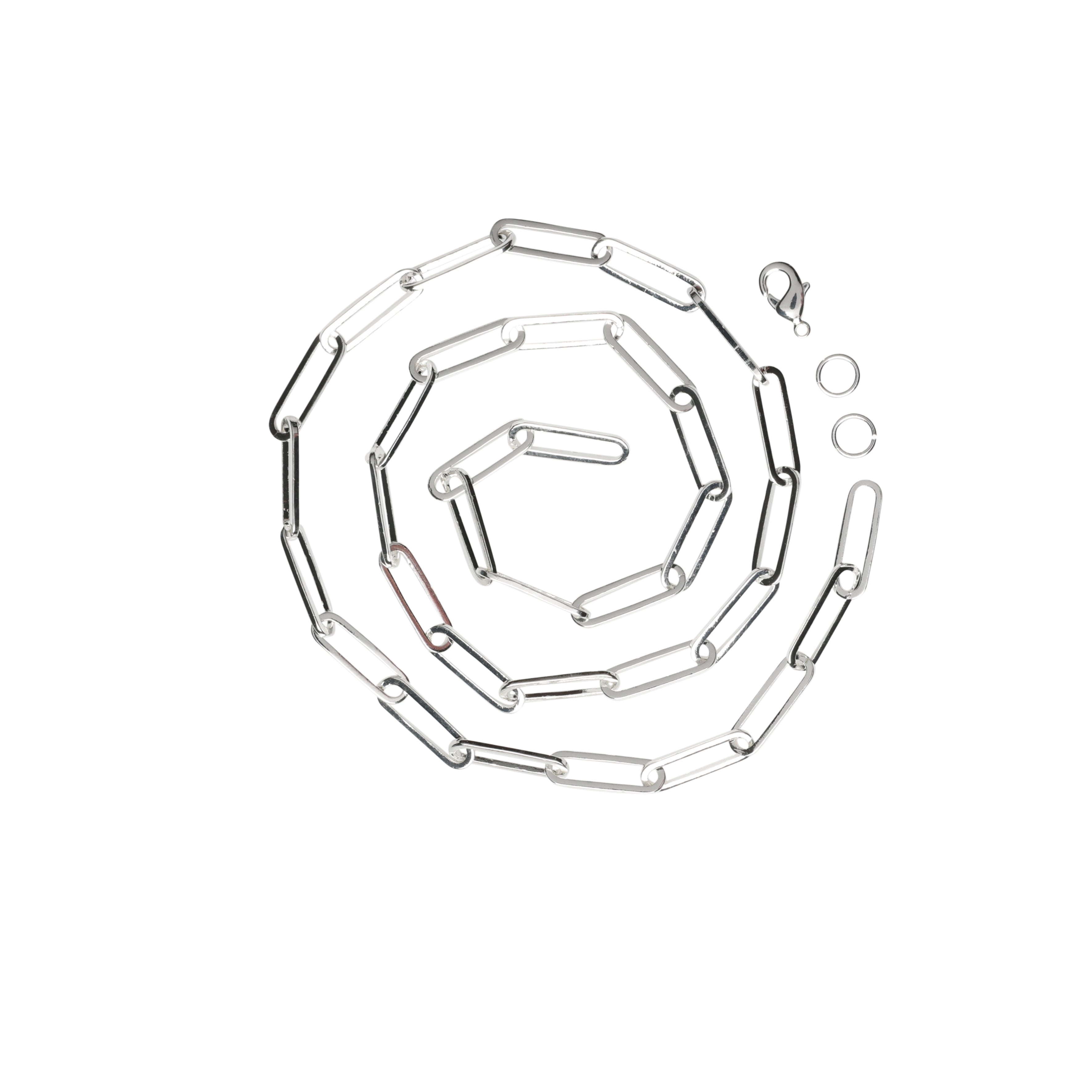 Lænkekæde - 45 cm, 925S Sterling sølvbelagt