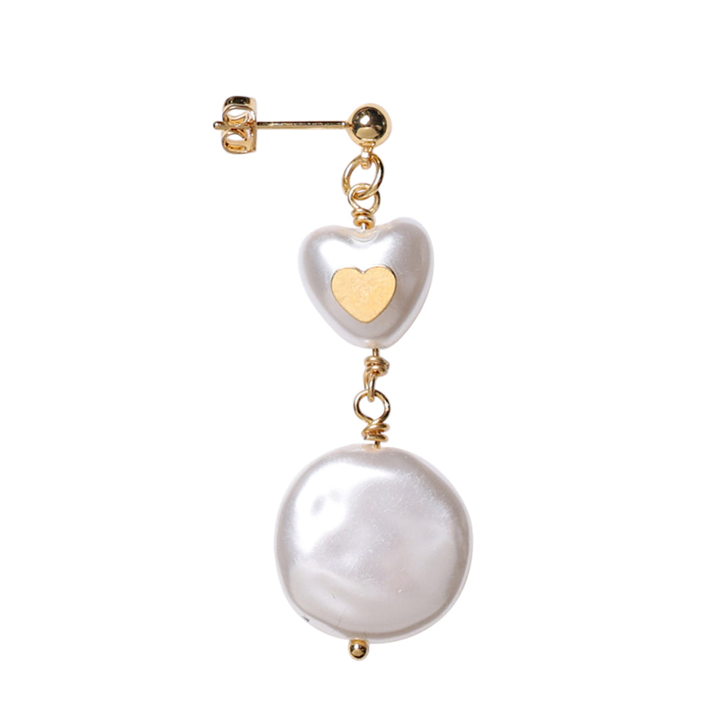 Earrings, 3 pairs, 18K gold-plated