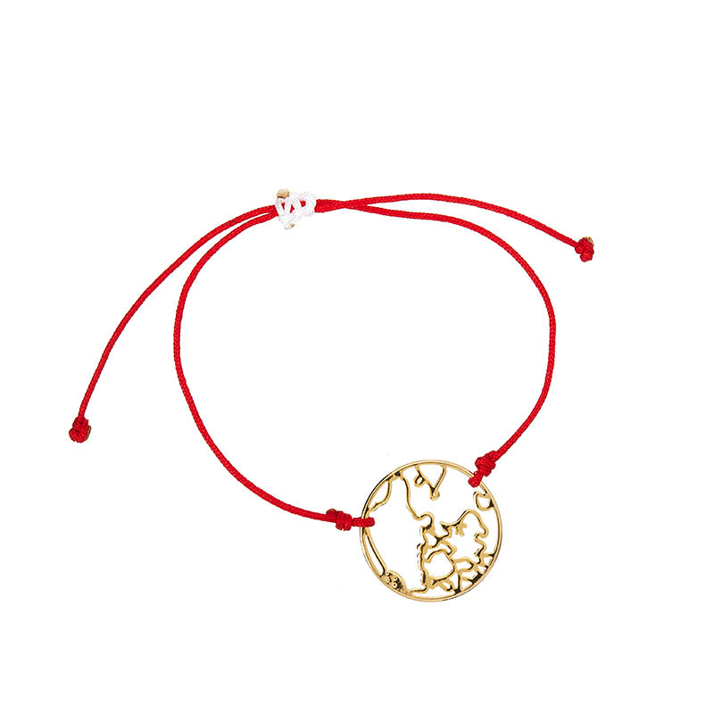 Nylon cord - 5 x 1 meter, blue, brown, green, black, white