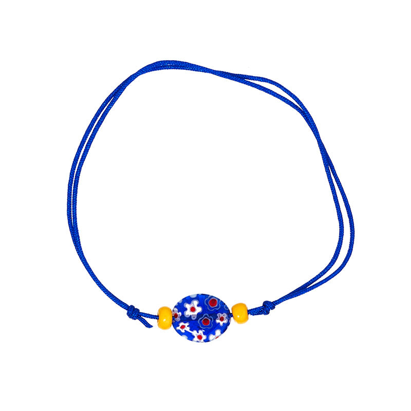 Nylon cord - 5 x 1 meter, blue, brown, green, black, white