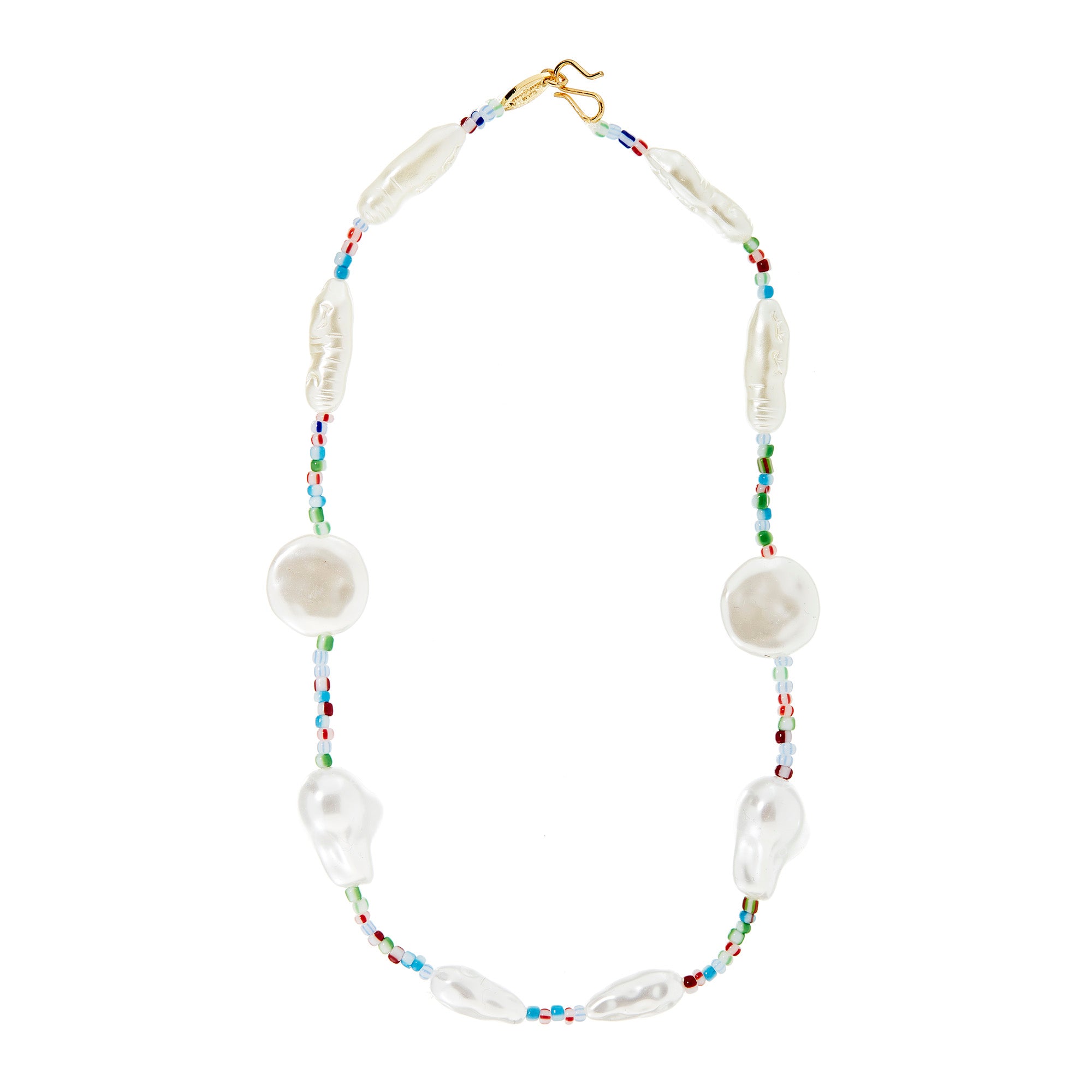 Striped round glass beads - mix, 10 grams, 4 mm