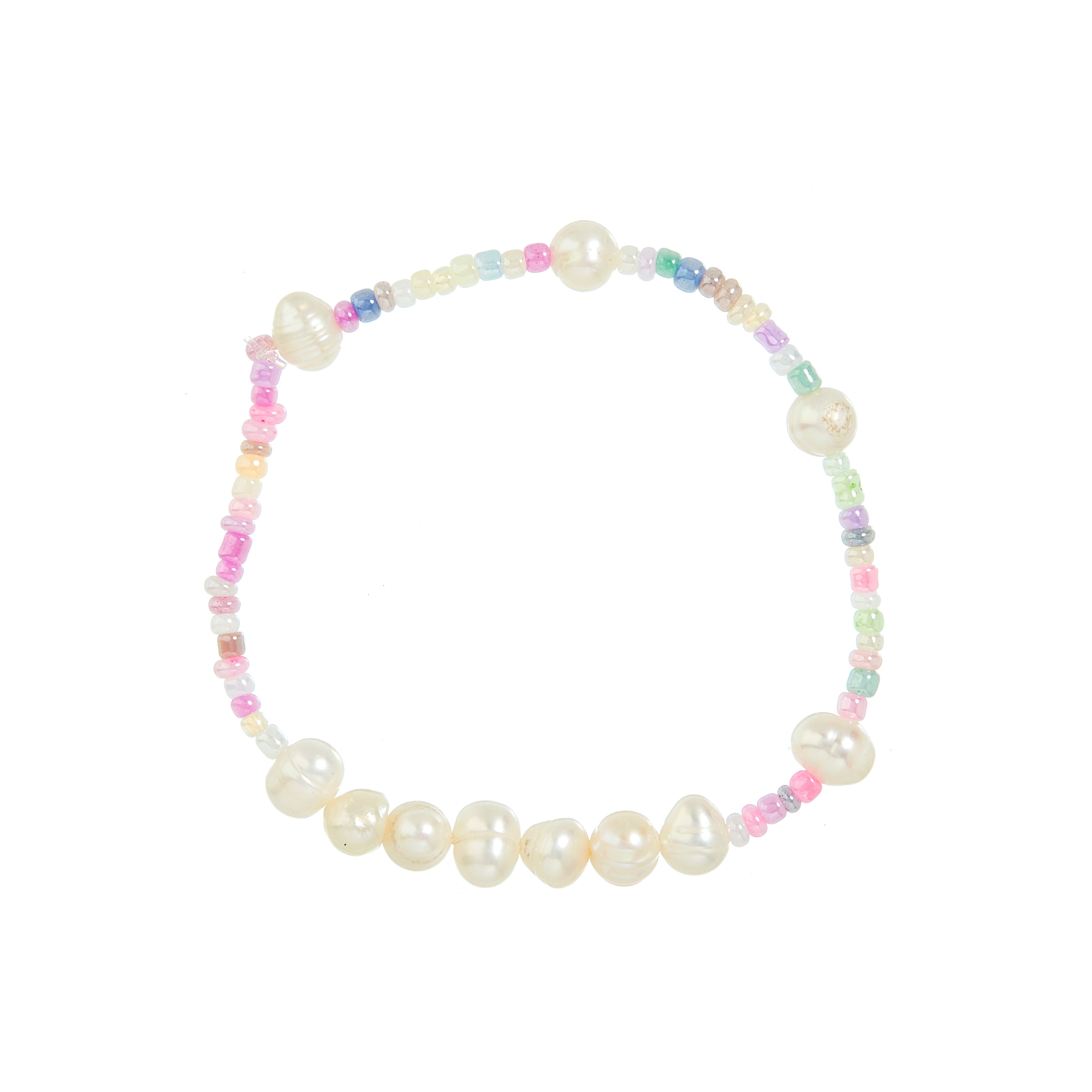 Round glass beads - pastel colors, 10 grams, 3 mm