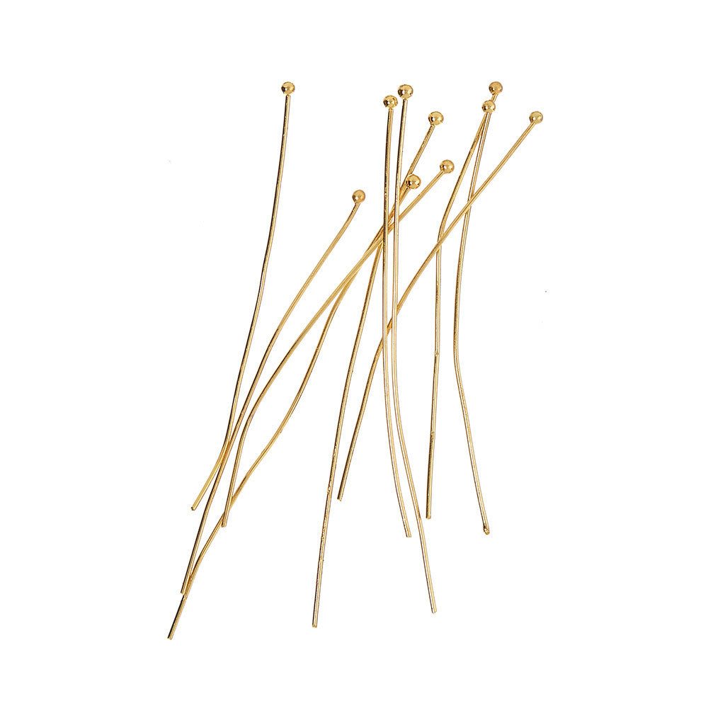 Perlestave - 10 stk, 18K forgyldte