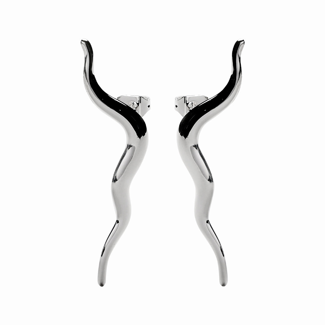 Ripple Climbing Earring, 925S Sterling silver plated