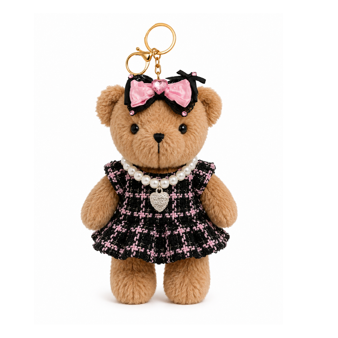 Bear Buddy, Tweed kjolesæt i sort og pink