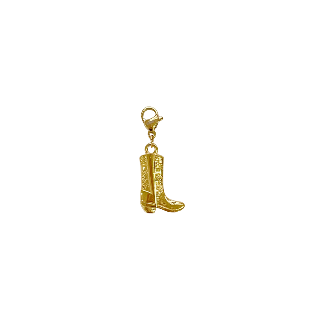 Støvle vedhæng med lås, 18K Forgyldt, 20x5 mm