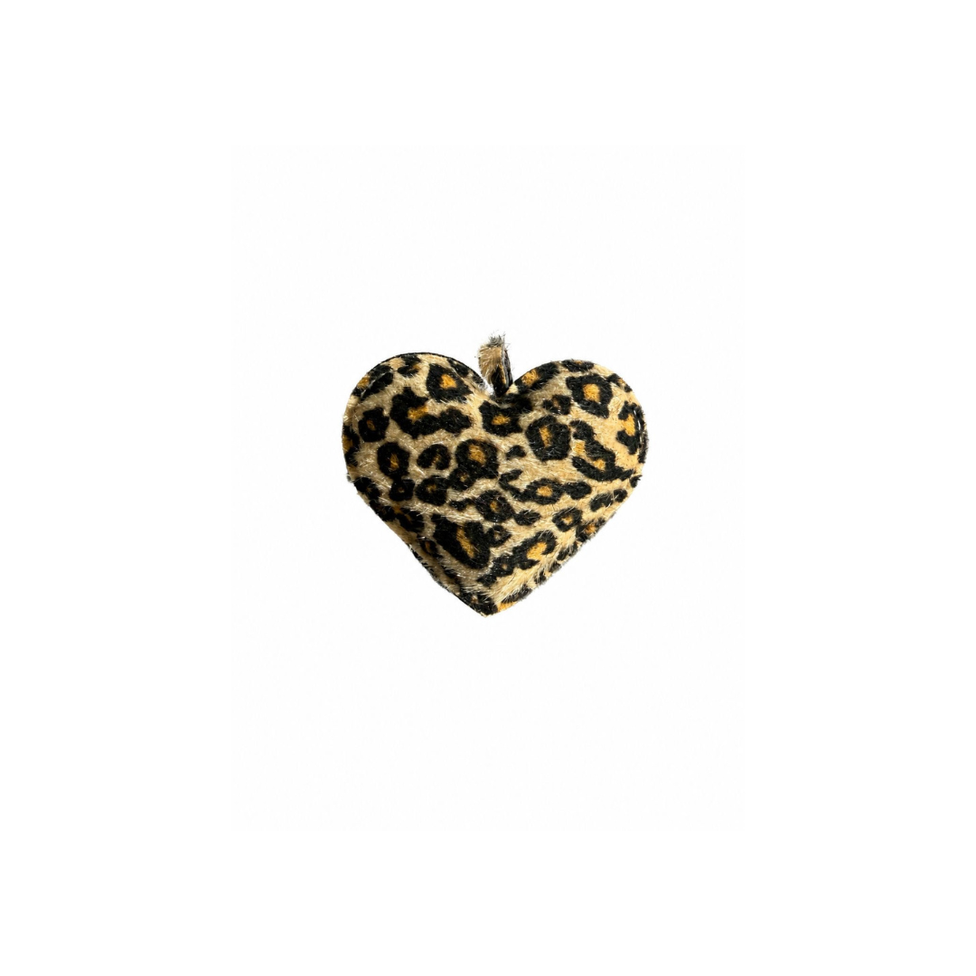Leopard heart with adhesive, 1 pc