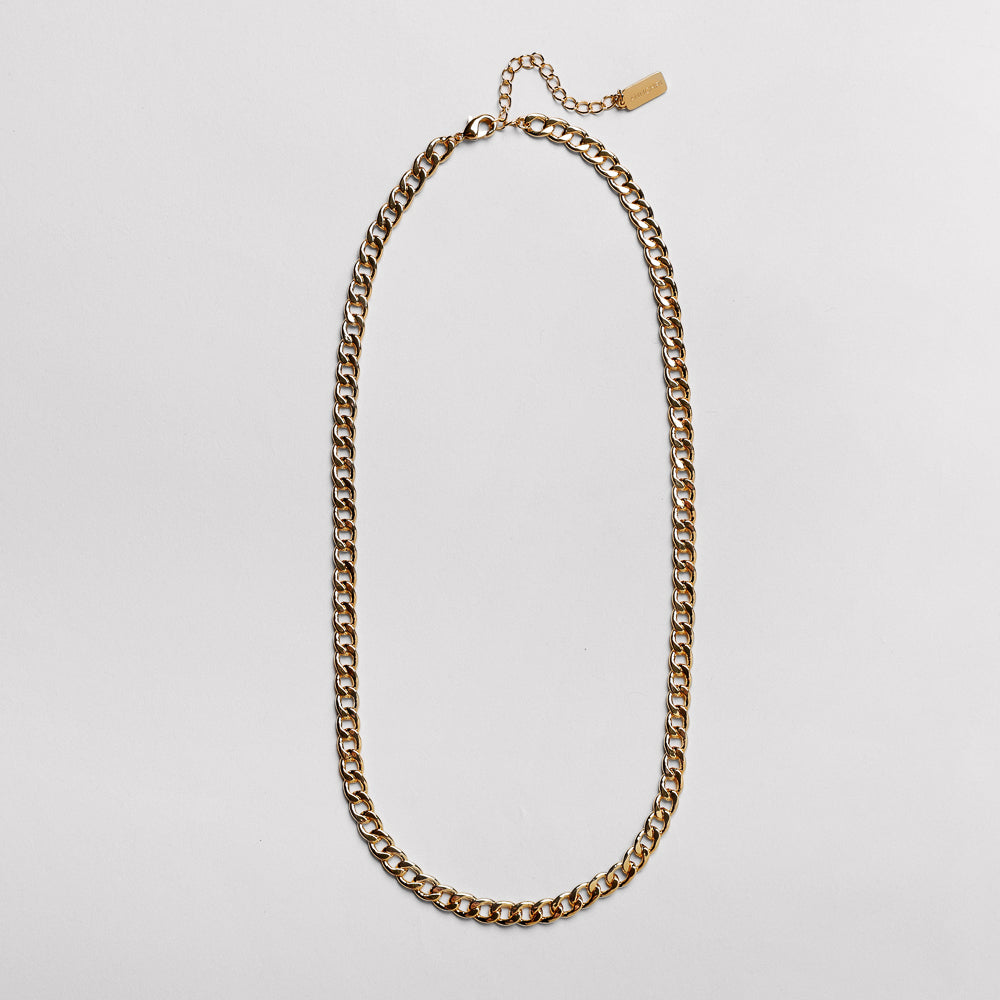 AC - Classic panser chain, 18K goldplated, 40 + 5CM
