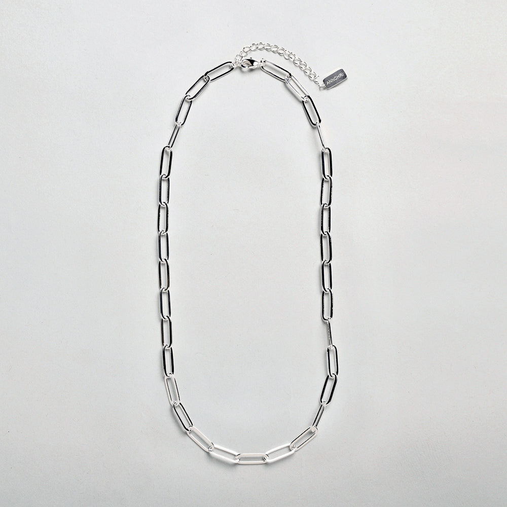 AC - Classic Lenk chain, 925S silverplated, 40 + 5CM