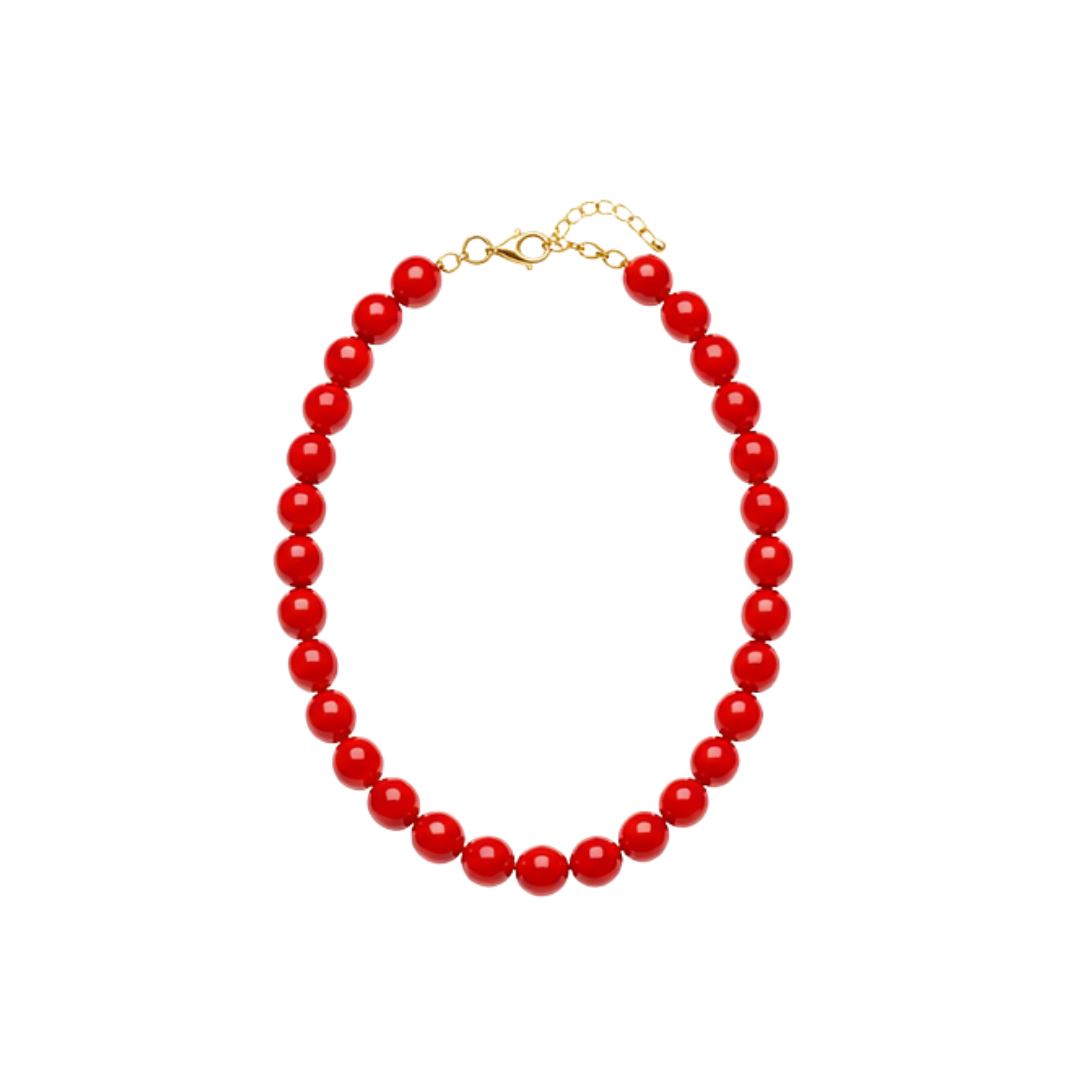 Ball necklace, available in several colours, 40 + 5 cm