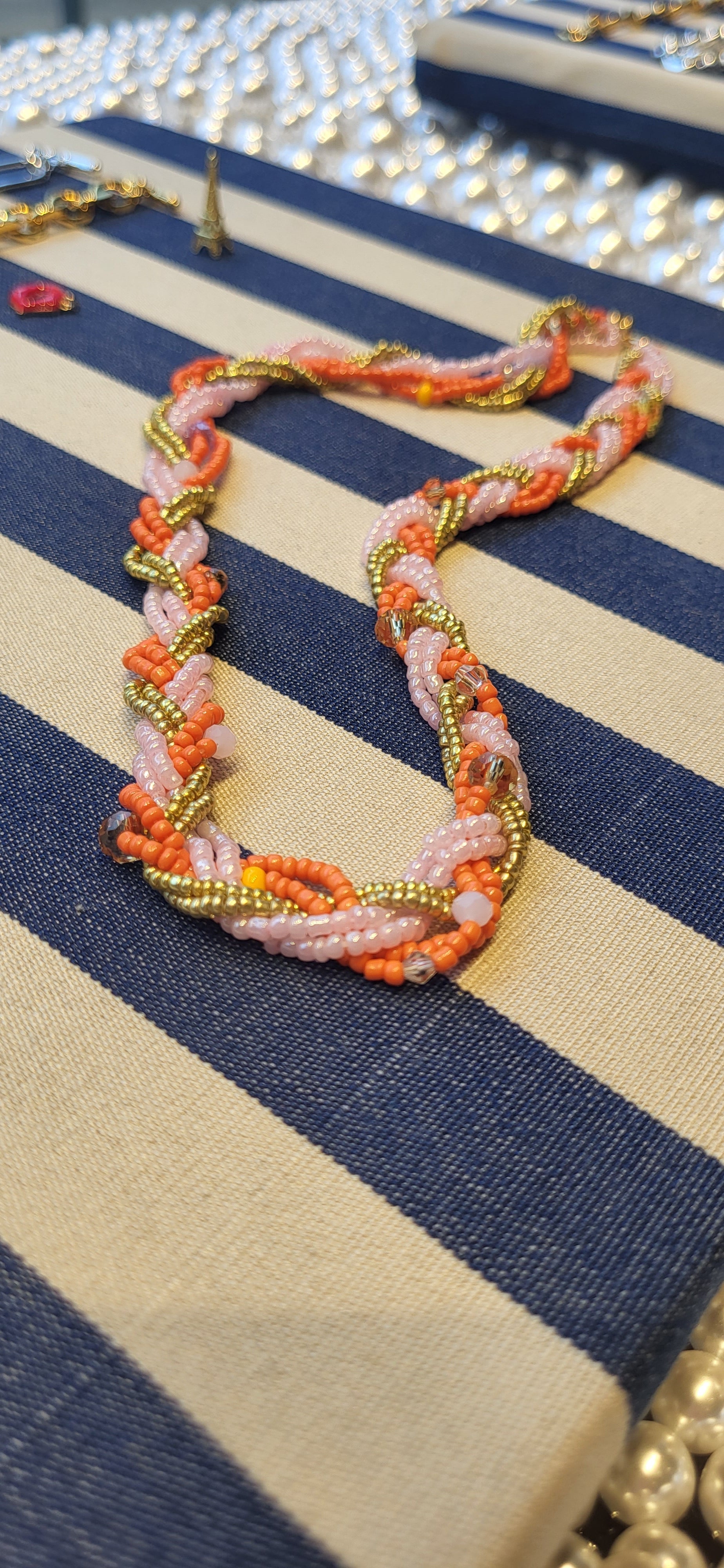 Beaded Fruit Necklace 45 cm