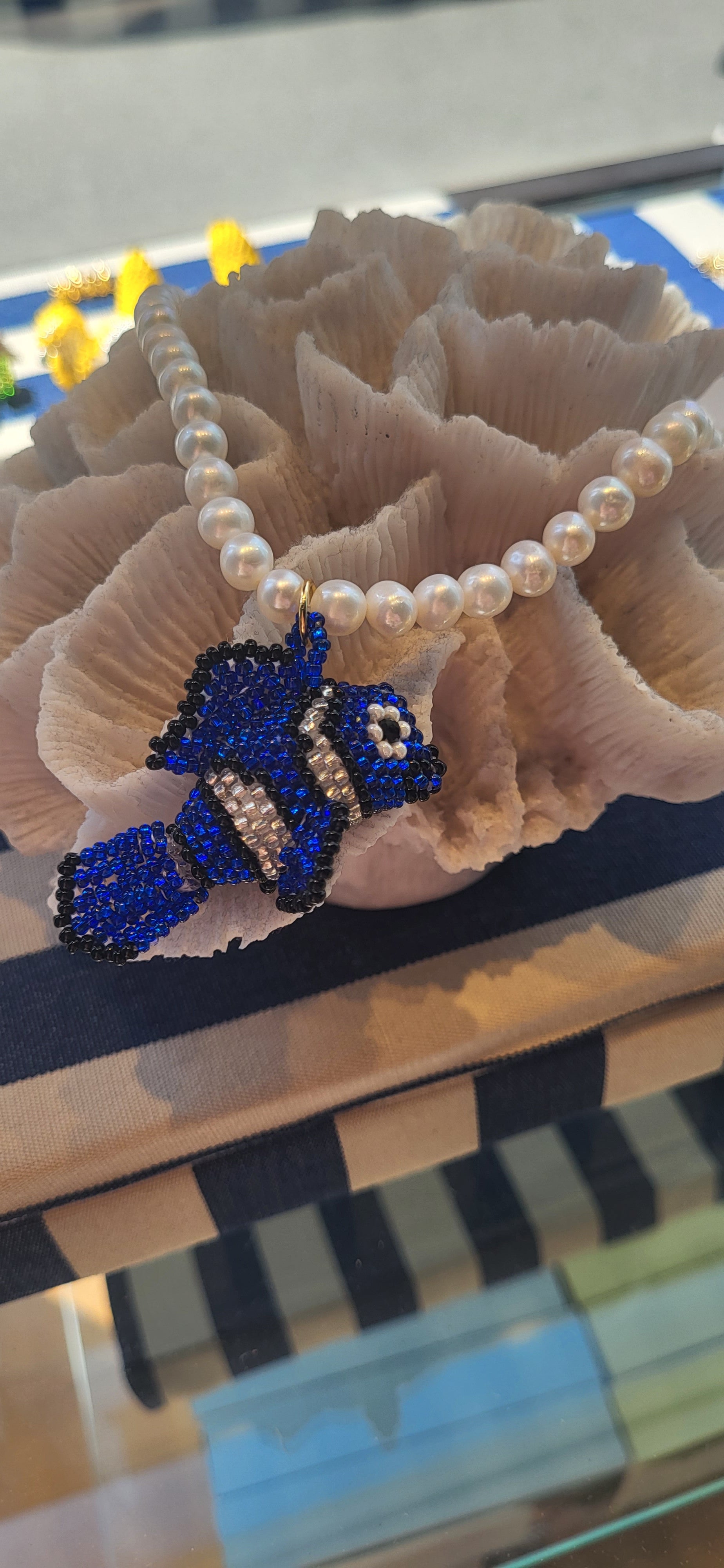 Blue Fish Necklace - 45 cm