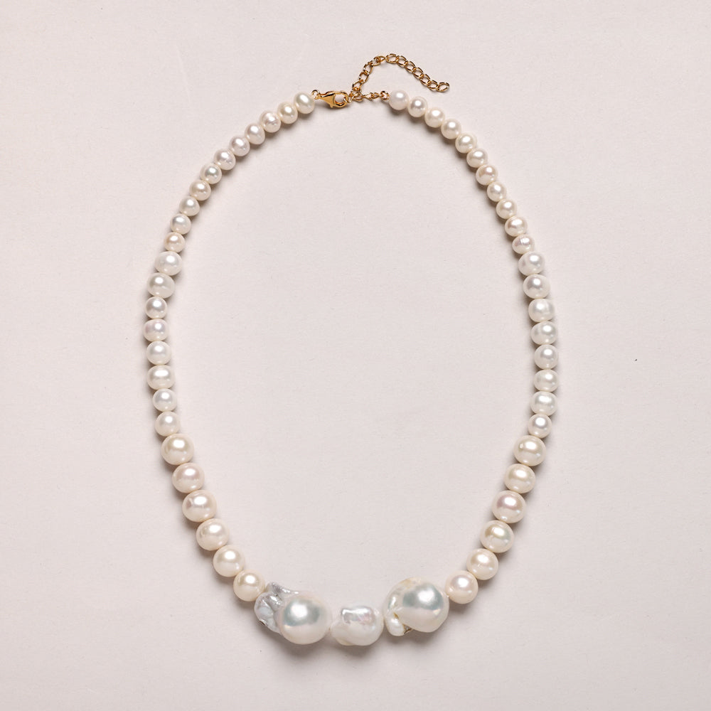  Freshwater baroque pearl necklace 45 cm