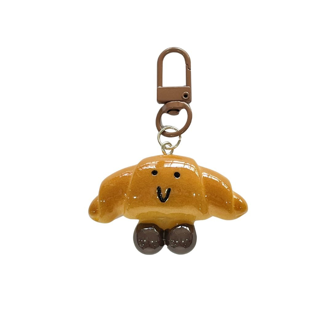 Glad croissant, 10 cm, nøglering