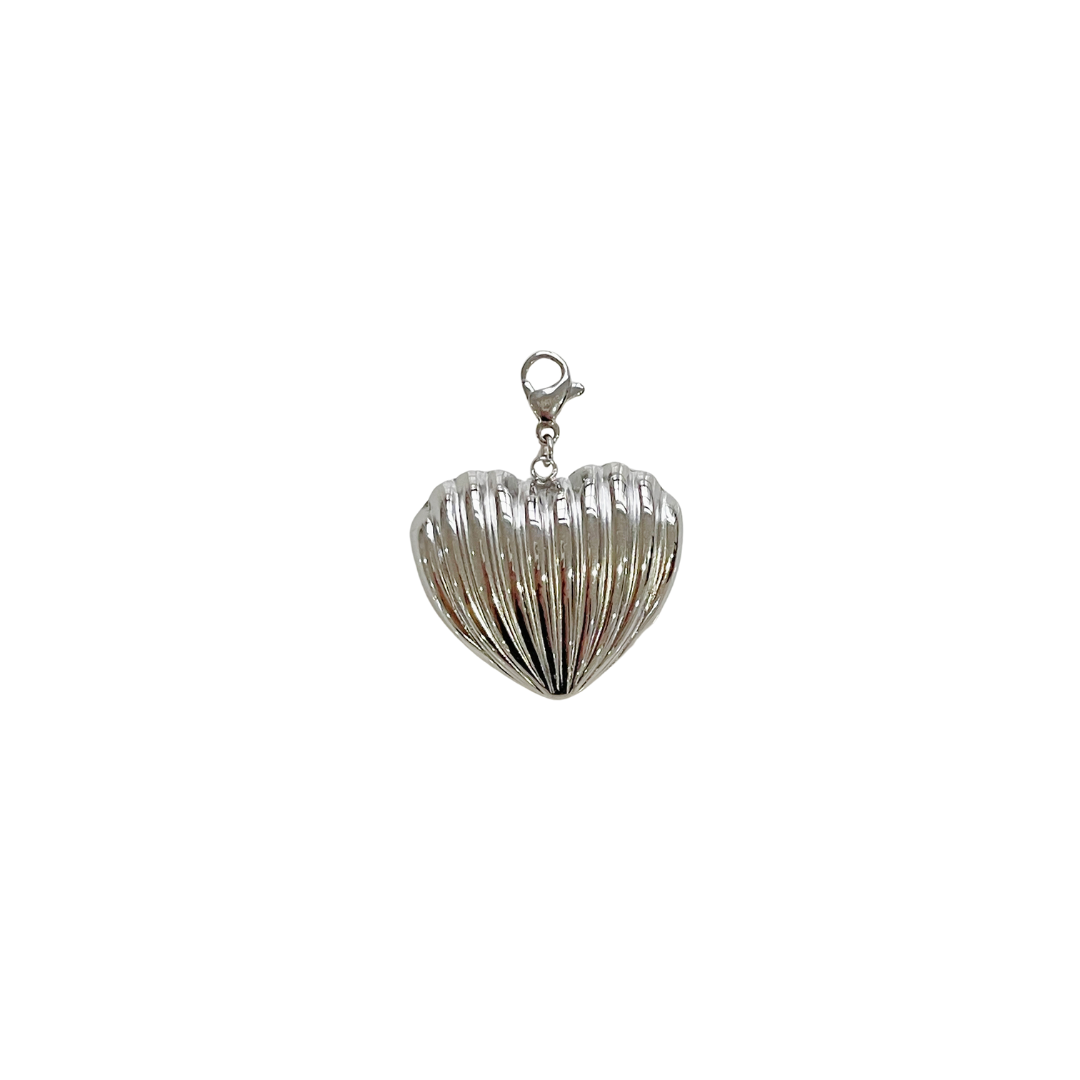 Heart Charm, Medallon, GP,  Ø25 MM